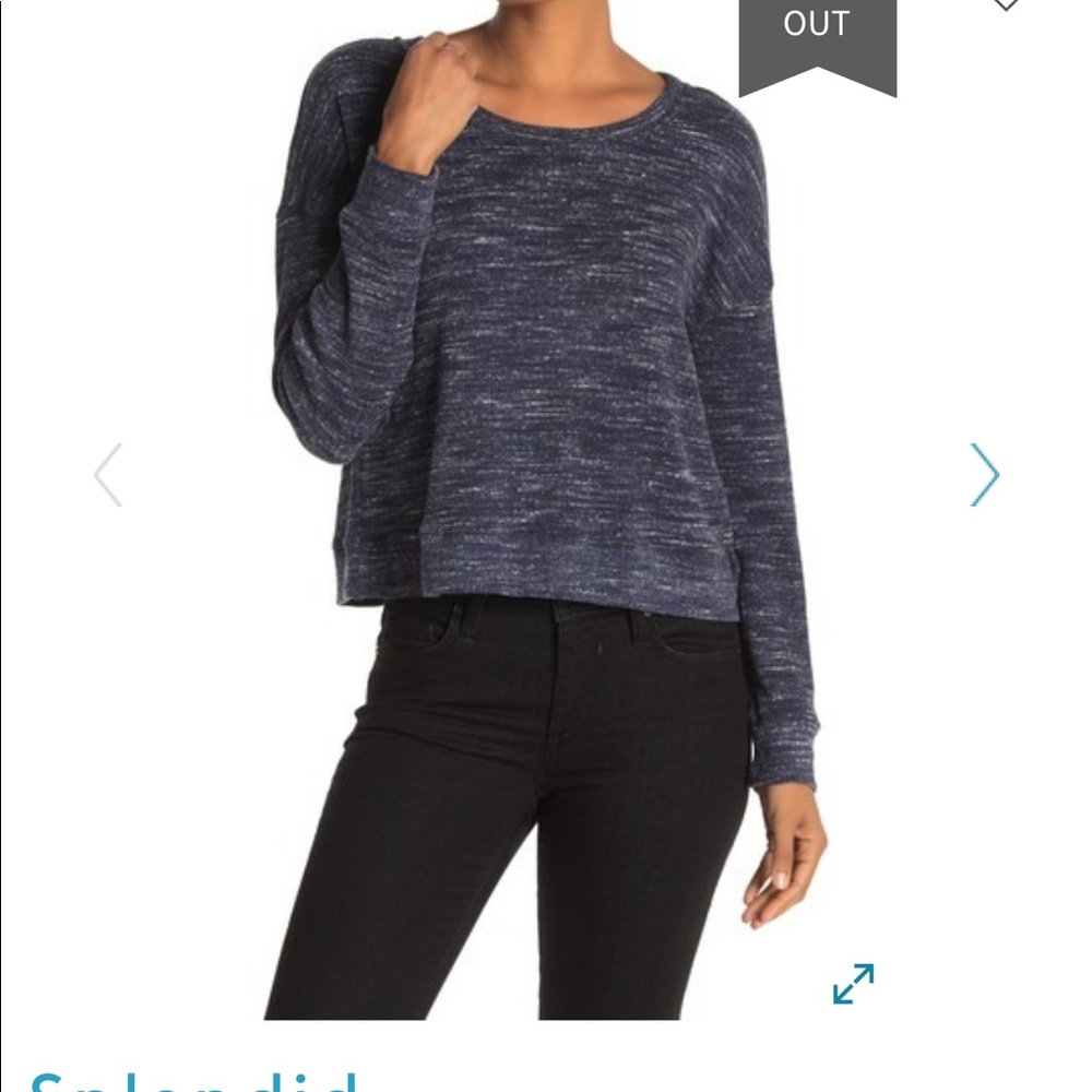 Splendid Brushed Knit Pullover Sweater